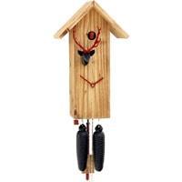 Cuckoo Clock - Rombach & Haas (Romba) SIMPLELINE HIRSCH NEW Model SLM3H-10, 8-Day Black Forest Cuckoo Clock, Large, Patina, Deer Head
